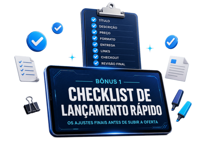 Mockup do Checklist de Lançamento Rápido